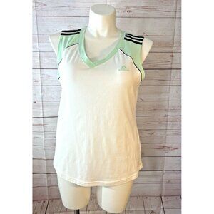 Adidas Climalite Women's Size XL  Athletic Tank Top White with green Black New